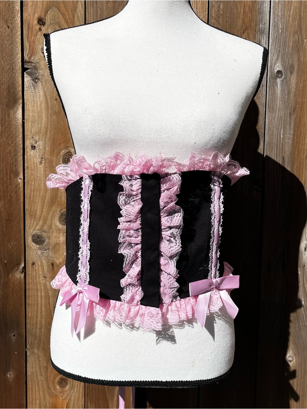 Widow Dolls Kill Pink and Black Emo/Dark Coquette Corset Accepting Offers!
